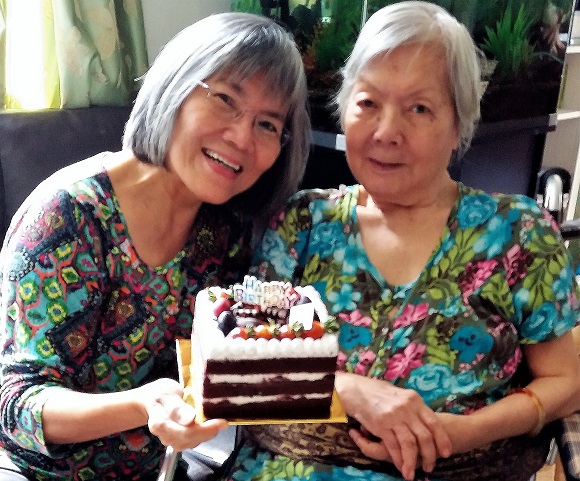 Fu celebrating her mum's 92nd birthday. She passed on at age 95 in 2021. - LILY FU